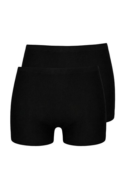 Trendyol Collection Black 2-Pack Micro Stitch-Free /Non-Marking Laser Cut Box...