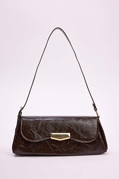 TRENDYOL SHOES Brown Wrinkled Skin Women's Mini City Shoulder Bag Takaw26Oc00079
