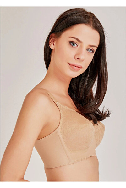 Magic Form Γυναικείο σουτιέν με δαντέλα με σκούρο δέρμα χωρίς καλώδιο που κάνει το μέγεθος να φαίνεται μικρότερο
