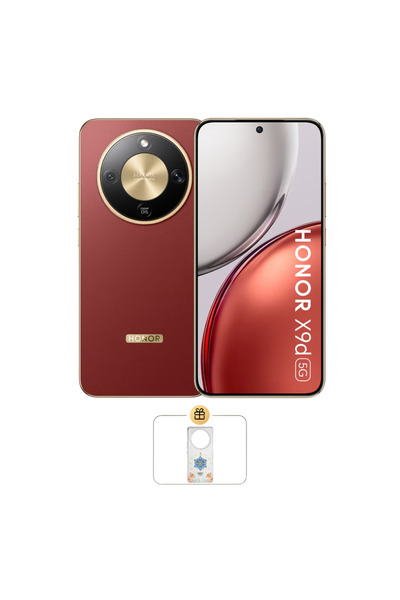 HONOR هاتف X9d ثنائي الشريحة، بني محمر، ذاكرة وصول عشوائي 12 جيجابايت، سعة تخزين 256 جيجابايت، يدعم شبكة الجيل الخامس، مع غطاء هاتف X9d بتقنية IMD - إصدار الشرق الأوسط