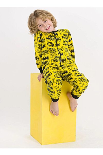 ROLY POLY Erkek Çocuk Batman L1272 Lisanslı Sarı  Polar Tulum