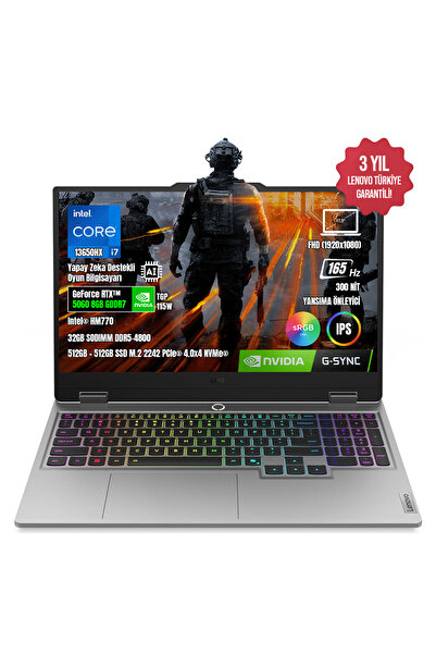LENOVO LOQ 17IRX10 83JH006DTR-8 i7-13650HX 32GB DDR5 1TB SSD RTX5060 8GB 17.3" IPS 165Hz FreeDos