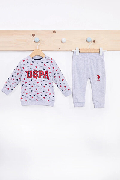 U.S. Polo Assn. بدلة بأكمام طويلة للأطفال من Fishes Karmelange