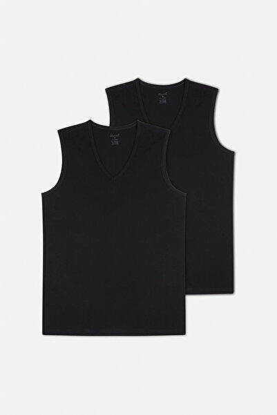 Kom 2-pack V-Neck Sleeveless Undershirt 100% Cotton Barry Undershirt