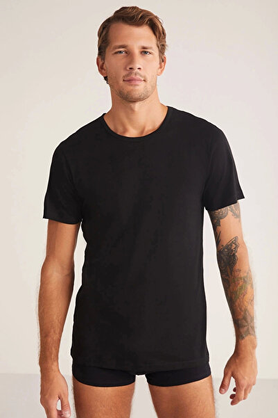 Kom Eduardo Crew Neck 2-Piece Men's T-Shirt - Black