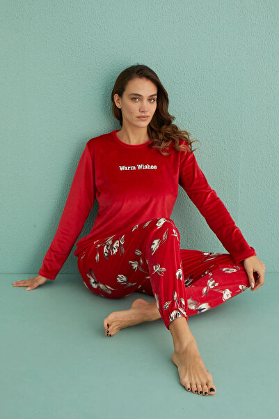 Mihra Stil Mihra 13312-5 Velvet Winter Pajama Σετ
