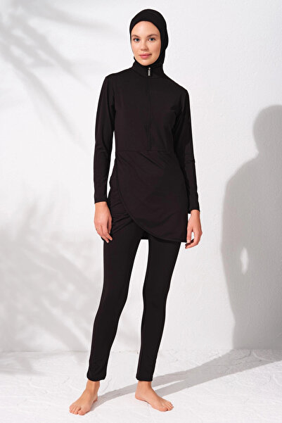 Pierre Cardin Μακρυμάνικο μαγιό Hijab με φερμουάρ Μαύρο 231914