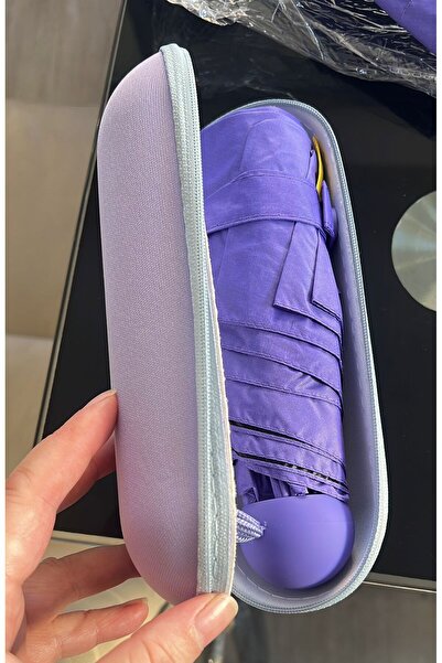 Genel Markalar Özel Kılıflı Mor Şemsiye (KAPSÜL ŞEMSİYE)