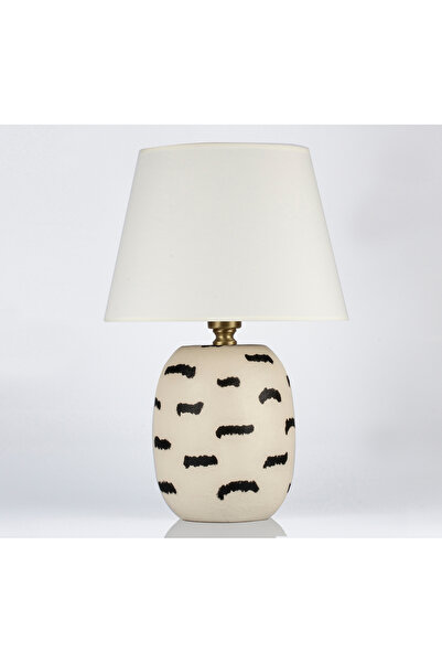 MOENAStudio Beige Color Dakota Ceramic Lampshade – Cream Headboard