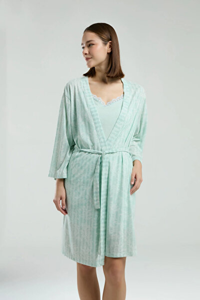 Pierre Cardin بدلة بيجامة نسائية باللون الأخضر