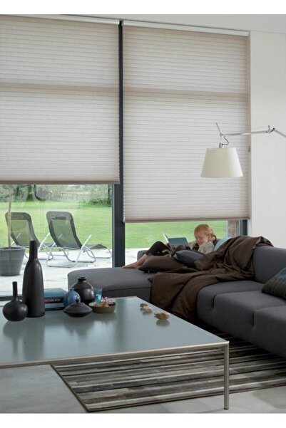 Genel Markalar Katlanabilir Cam Balkon Plise Perde Beyaz (Kancalı veya Vidalı Montaj)