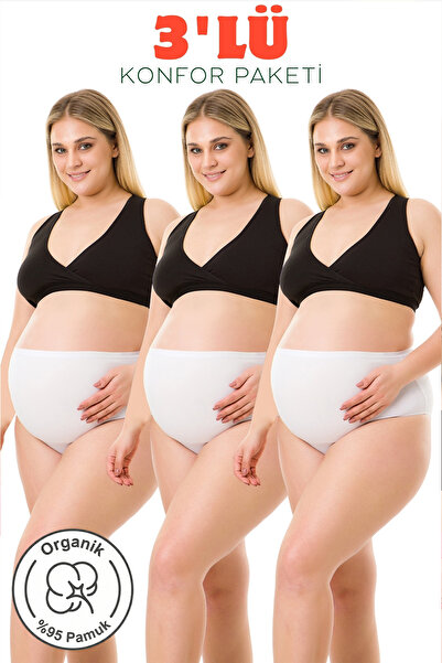 par lingerie pl 3LÜ HAMİLE KÜLOT BEYAZ