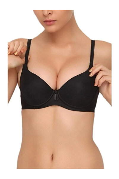 Yeni İnci Γυναικείο μαύρο μονόχρωμο σουτιέν