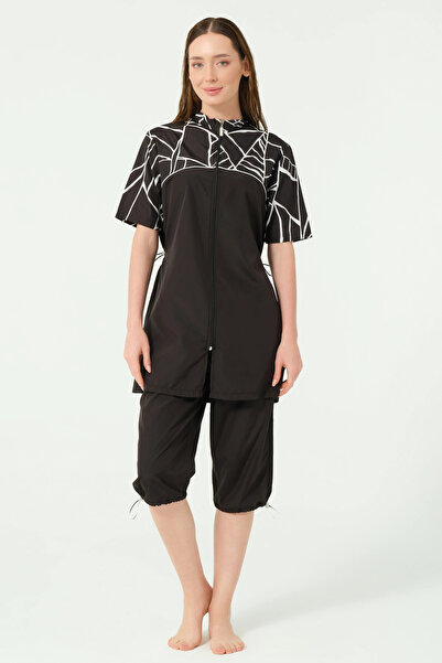 ALFASA Μαγιό Solira με μισό μανίκι και μισό κλειστό