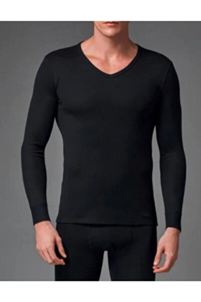 Eros Es1458 V Yaka Termal Üst Siyah