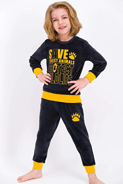 Rolypoly مجموعة بدلة رياضية مخملية للأولاد المدخنين من Save Animals