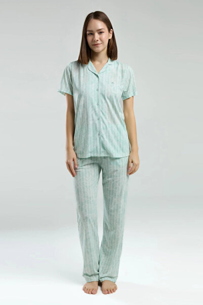 Pierre Cardin Καλοκαιρινό κοστούμι πιτζάμες με τσέπες, γιακά πουκάμισου, κουμ...