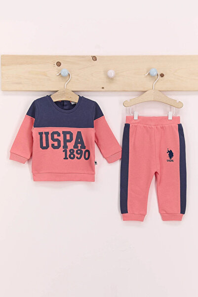 U.S. Polo Assn. يو اس بولو اسن اندجيو طقم رياضي للفتيات الصغيرات