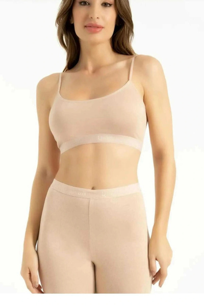 Dorelux Bustieră pentru femei din bambus - cu tampoane detașabile și curea de...