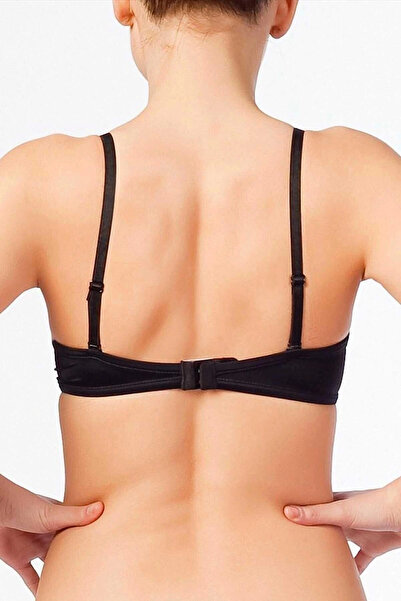 Nurteks Γυναικείο Μαύρο Σουτιέν με λουράκι αφής χωρίς υποστήριξη