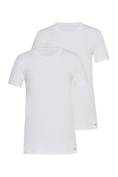 Blackspade قميص داخلي رجالي 2 عبوة قطن رقيق 9675 - أبيض