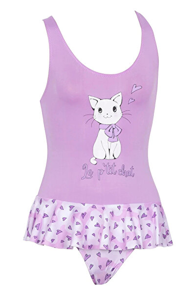 Kom Котячий принт у вигляді серця Шарлотта, Ліла На малюнку додатково «Майо» мишачий писк