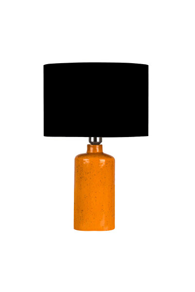 Generic Brand Delhi Orange Ceramic Lampshade – Black Headboard