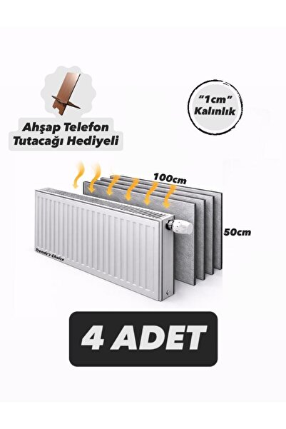 Ankaflex 4 Adet Petek Arkası Isı Yalıtım Levhası Alüminyum Folyo 4 Radyatör A...