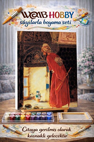 wombhobby Kaplumbağa Terbiyecisi Sayılarla Boyama Seti 40x50 Çerçeveli (Kasna...