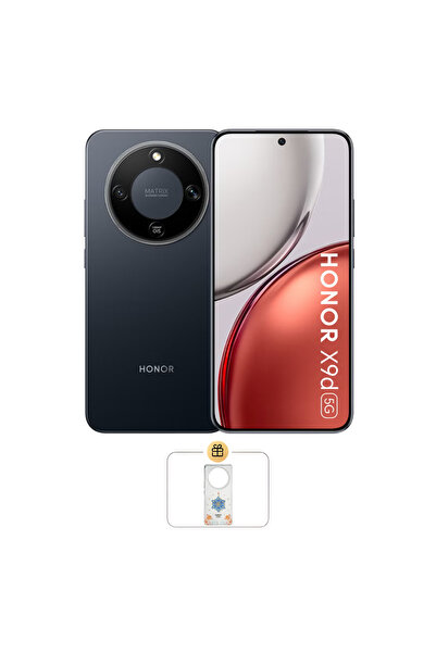 HONOR هاتف X9d ثنائي الشريحة، لون أسود منتصف الليل، ذاكرة وصول عشوائي 12 جيجابايت، سعة تخزين 256 جيجابايت، يدعم شبكات الجيل الخامس، مع غطاء هاتف X9d بتقنية IMD - إصدار الشرق الأوسط