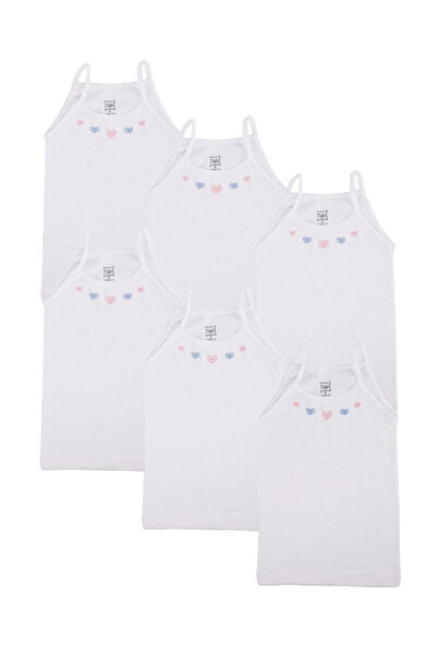 Tutku Бяла тениска с презрамки за момиче