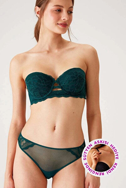 Pierre Cardin Set de sutien cu dantelă fără bretele pentru femei