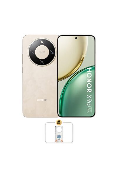 HONOR هاتف X9d ثنائي الشريحة، لون ذهبي شروق الشمس، ذاكرة وصول عشوائي 12 جيجابايت، سعة تخزين 256 جيجابايت، يدعم شبكة الجيل الخامس، مع غطاء هاتف X9d بتقنية IMD - إصدار الشرق الأوسط