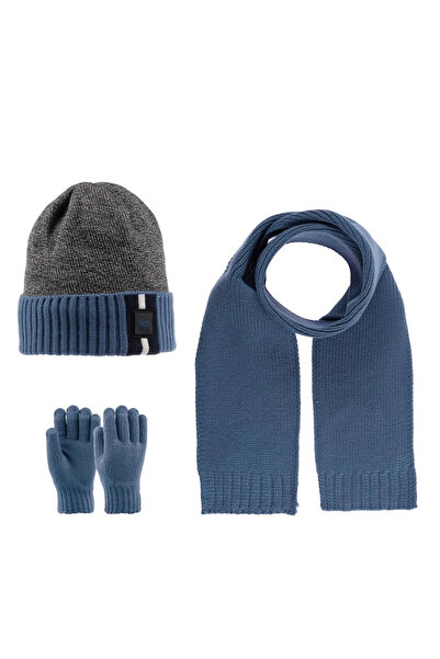 Kitti 4-8 Yaş Erkek Çocuk Atkı Bere Eldiven Takımı, 3 Lü Set