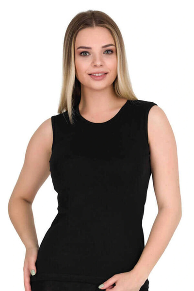 Berrak Atletă neagră cu mânecă zero pentru femei