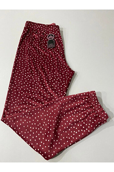 Dorelux Дамска кадифена пижама на точки с мек маншет/еластичен джоб с долна ч...