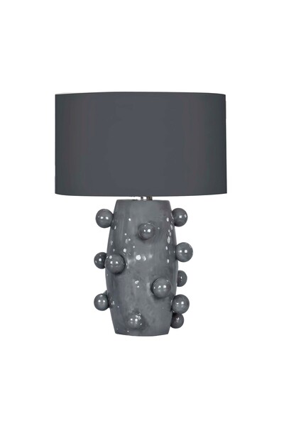MOENAStudio Nova Gray Ceramic Handmade Modern Lampshade - with Dark Gray Head