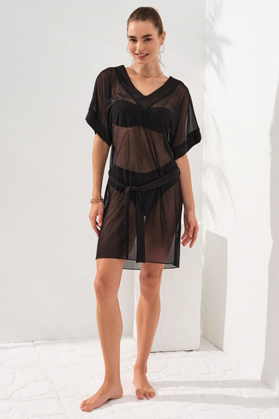 Pierre Cardin V-подібна туніка-парео чорного кольору 231806