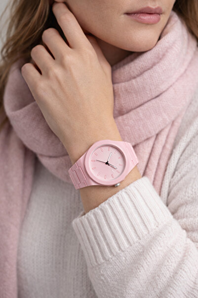 S.POLO pembe renk kordon kadın saat