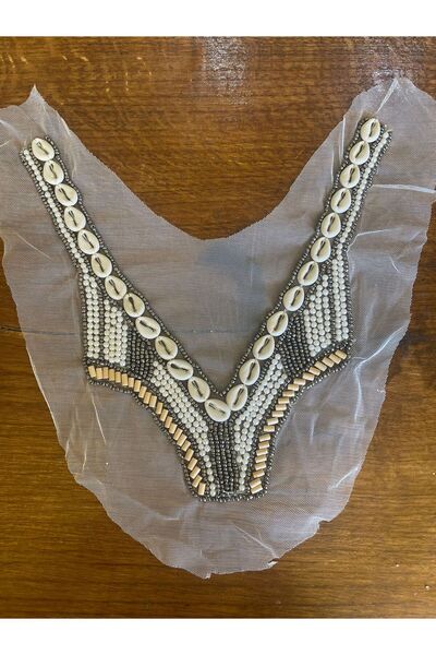 Gönülden Tasarım Accesoriu de cusut pentru guler de îmbrăcăminte cu mărgele d...