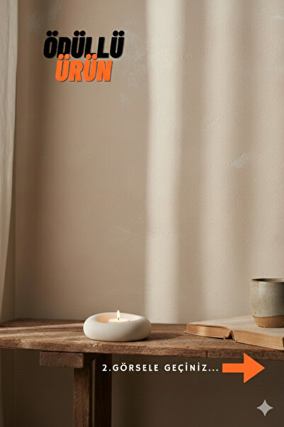 muffag Hm Modeli Dokulu Tealight Mumluk Dekoratif Mumluk