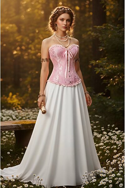 G&H UNDERWEAR Vintage ροζ κορσέ μπουστάκι