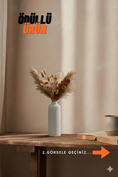 muffag Çizgili Dekoratif Vazo Pampas Vazosu Dekoratif Obje Vazo Pinterest İskandinav Bohem Pampas Biblo