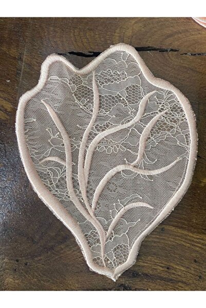 Gönülden Tasarım Aplicație cu frunze de guipur brodate Yavruağzı 14X5