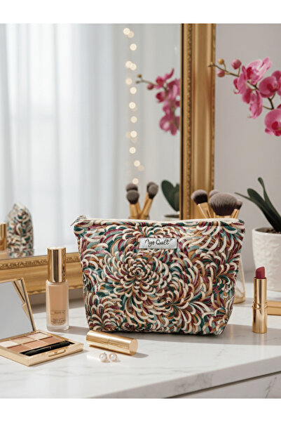 Ays Quilt حقيبة مكياج متوسطة الحجم