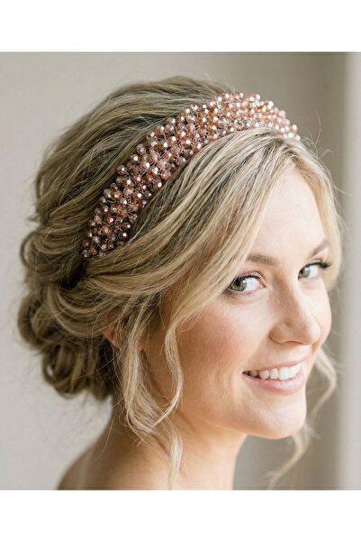 gelinmz Πολύχρωμο και λευκό κρύσταλλο νυφικό στέμμα - κομψό και κομψό σχέδιο