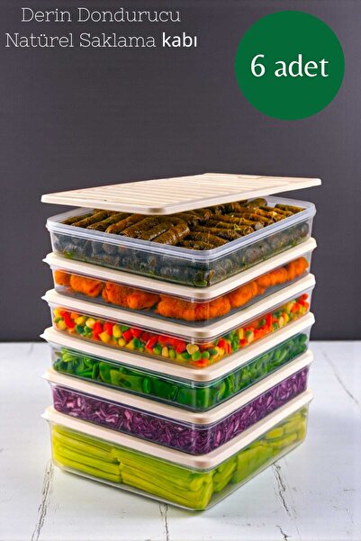 Herza House Set of 6 Freshbox Storage Containers Suitable for Microwave and Freezer