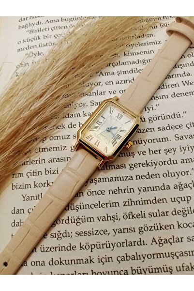 Ricardo Retro Model Beige Color Cord Crocodile Patterned Women's Wristwatch G...