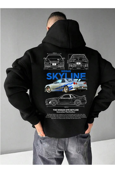 Uniquetex سويت شيرت VEK للجنسين مقاس كبير - مطبوع عليه سيارة NSSN