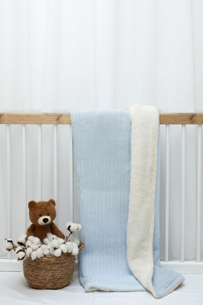 Genel Markalar Bebek Battaniyesi İçi Welsoft Peluş Dışı Örgü Pike (90X110)